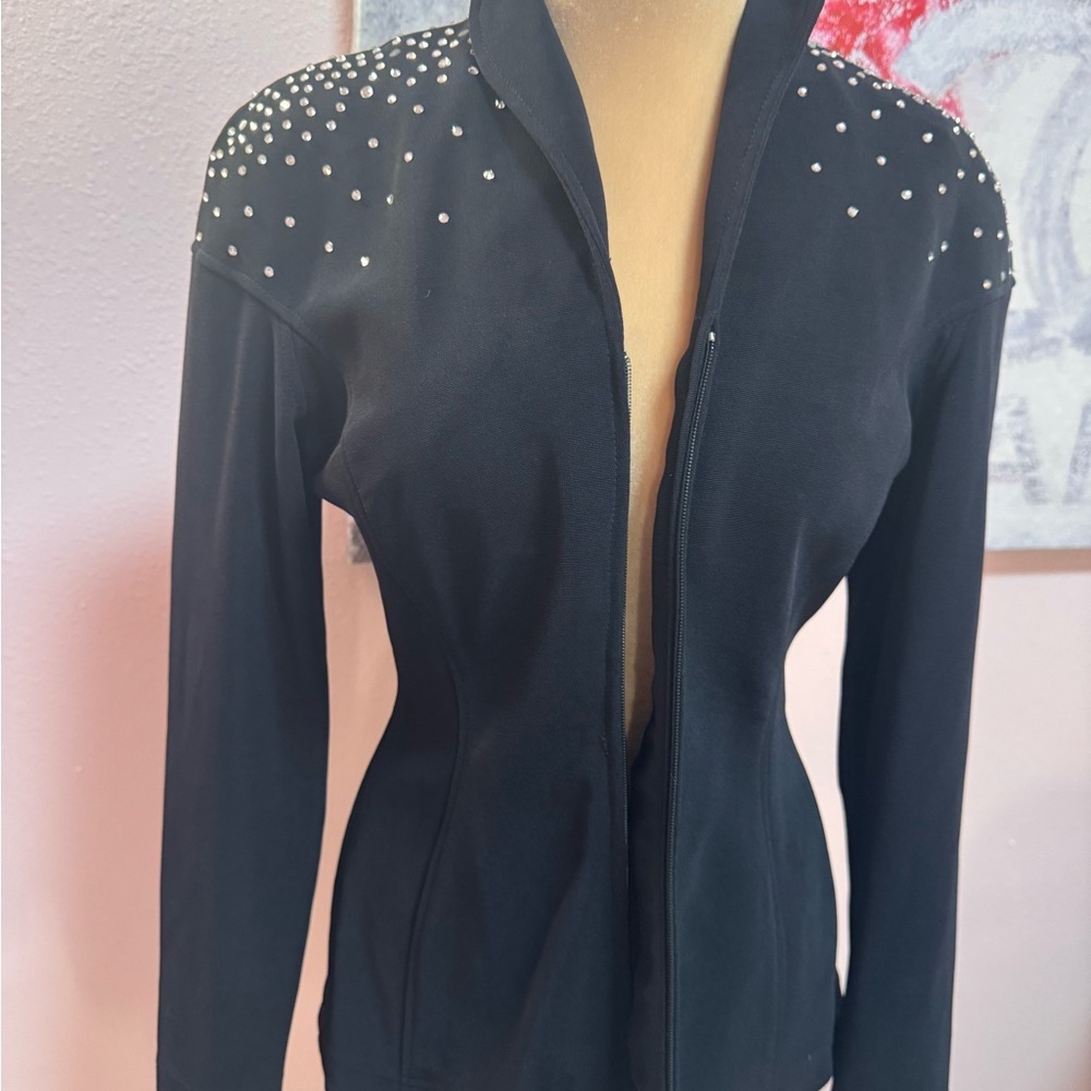 Tadashi Vintage Black Studded Women's Jacket